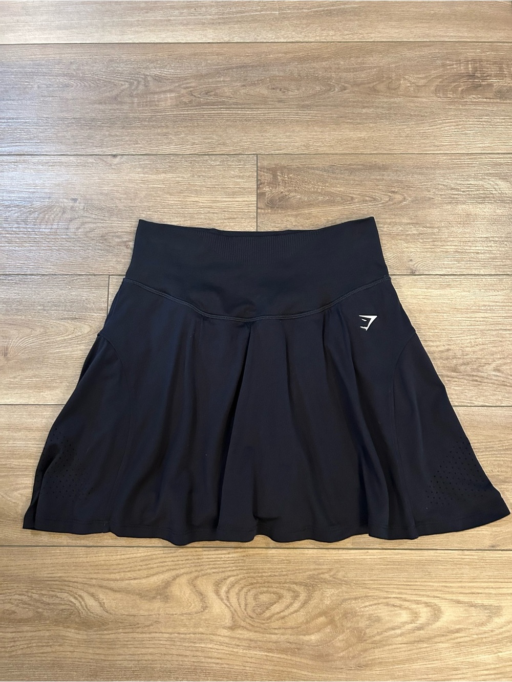 Gymshark Black Pleated Athletic Skort Built-In Shorts Tennis